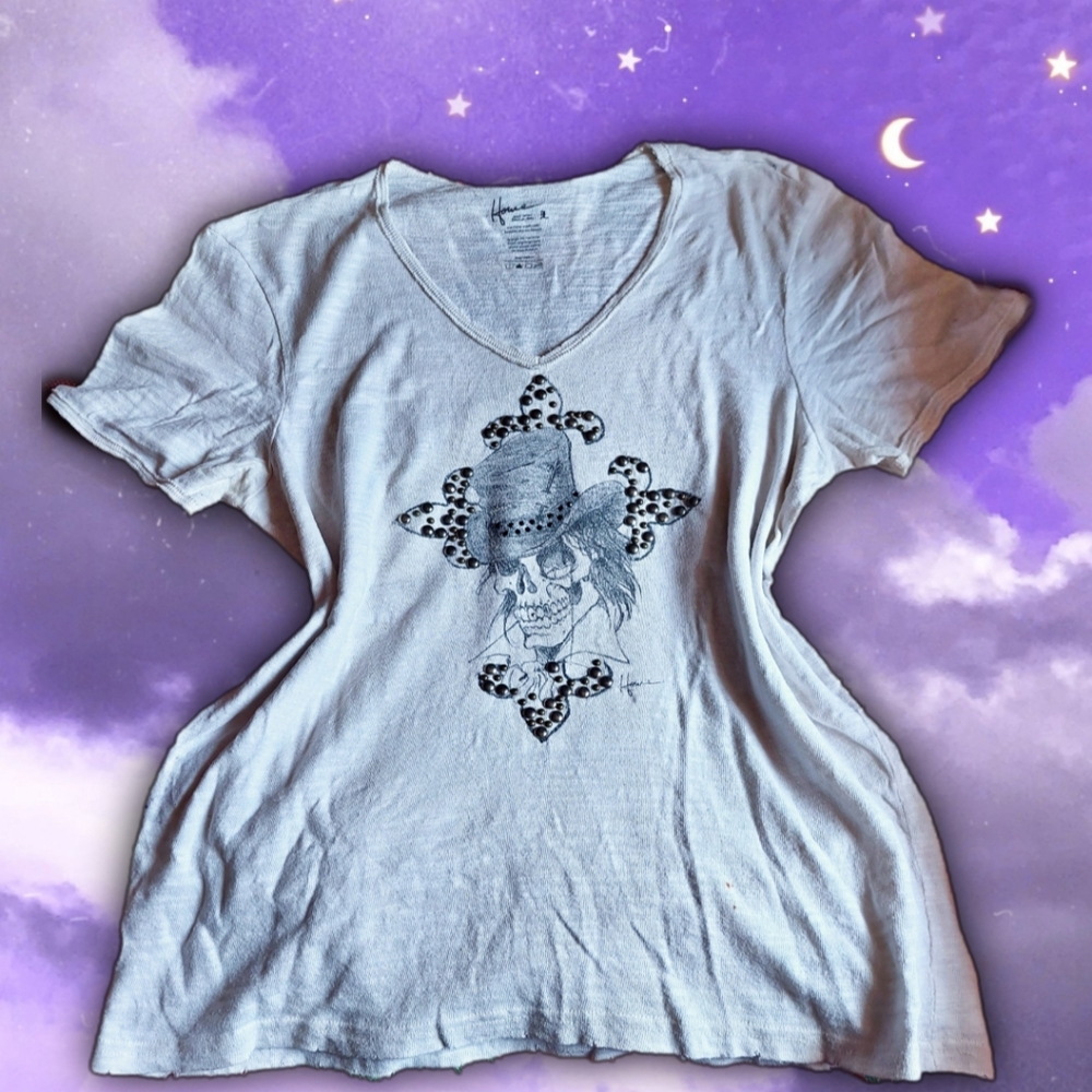 Grunge Skull Oversized Shirt